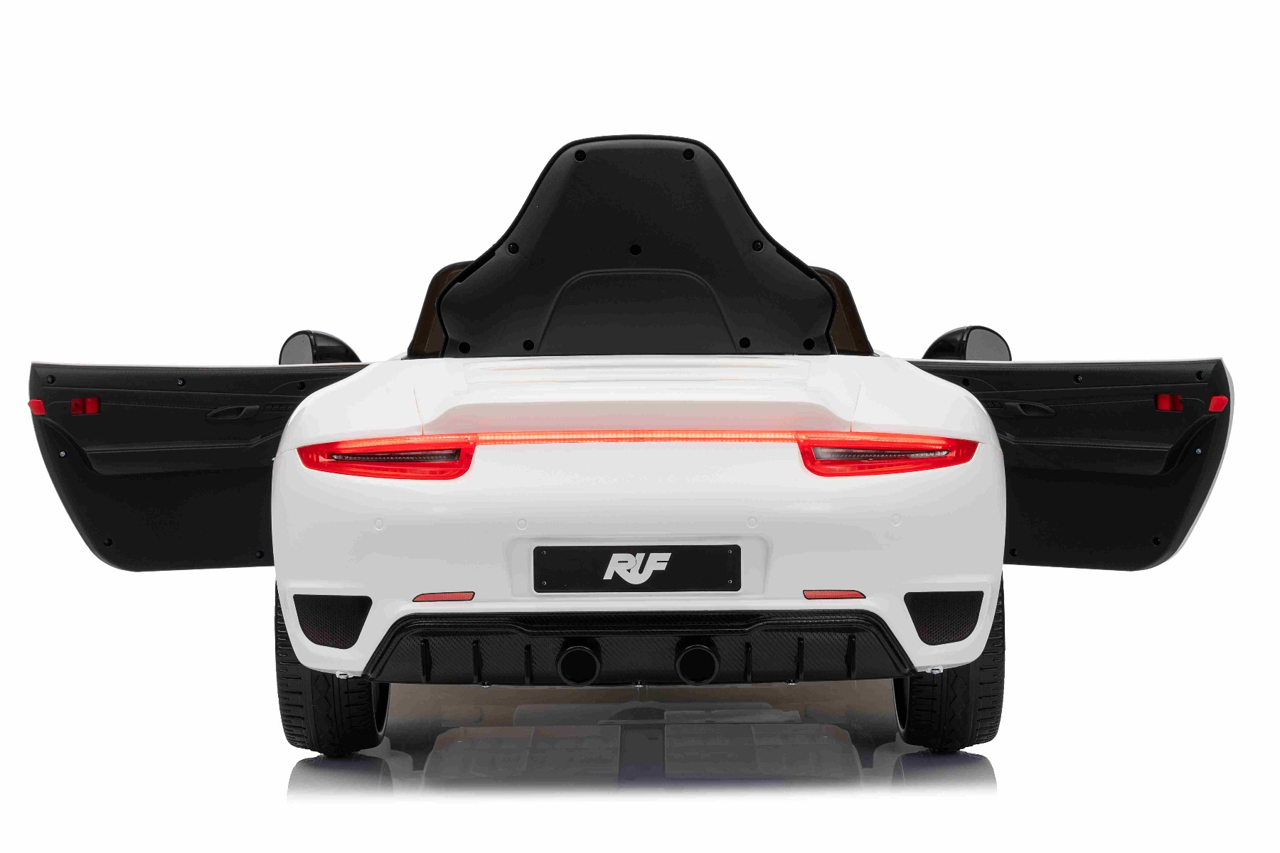 Mașină electrică copii RUF GT 12V, alb, Uși care se deschid, Telecomandă 2.4 GHz, Lumini LED față și spate, Intrare USB/Aux, Baterie litiu, Motor 2 X 35W, Licență ORIGINALĂ - imagine 14