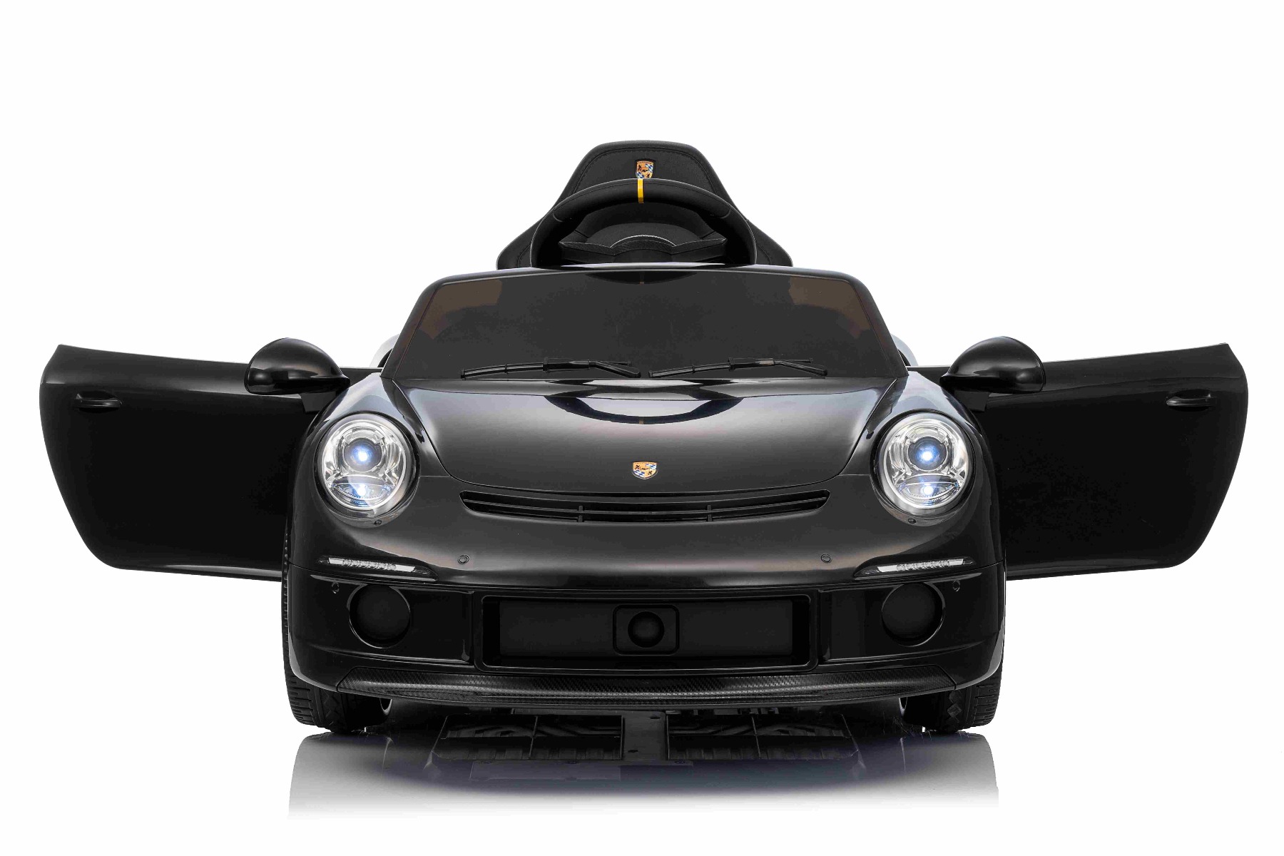 Mașină electrică copii RUF GT 12V, negru, Uși care se deschid, Telecomandă 2.4 GHz, Lumini LED față și spate, Intrare USB/Aux, Baterie litiu, Motor 2 X 35W, Licență ORIGINALĂ - imagine 10