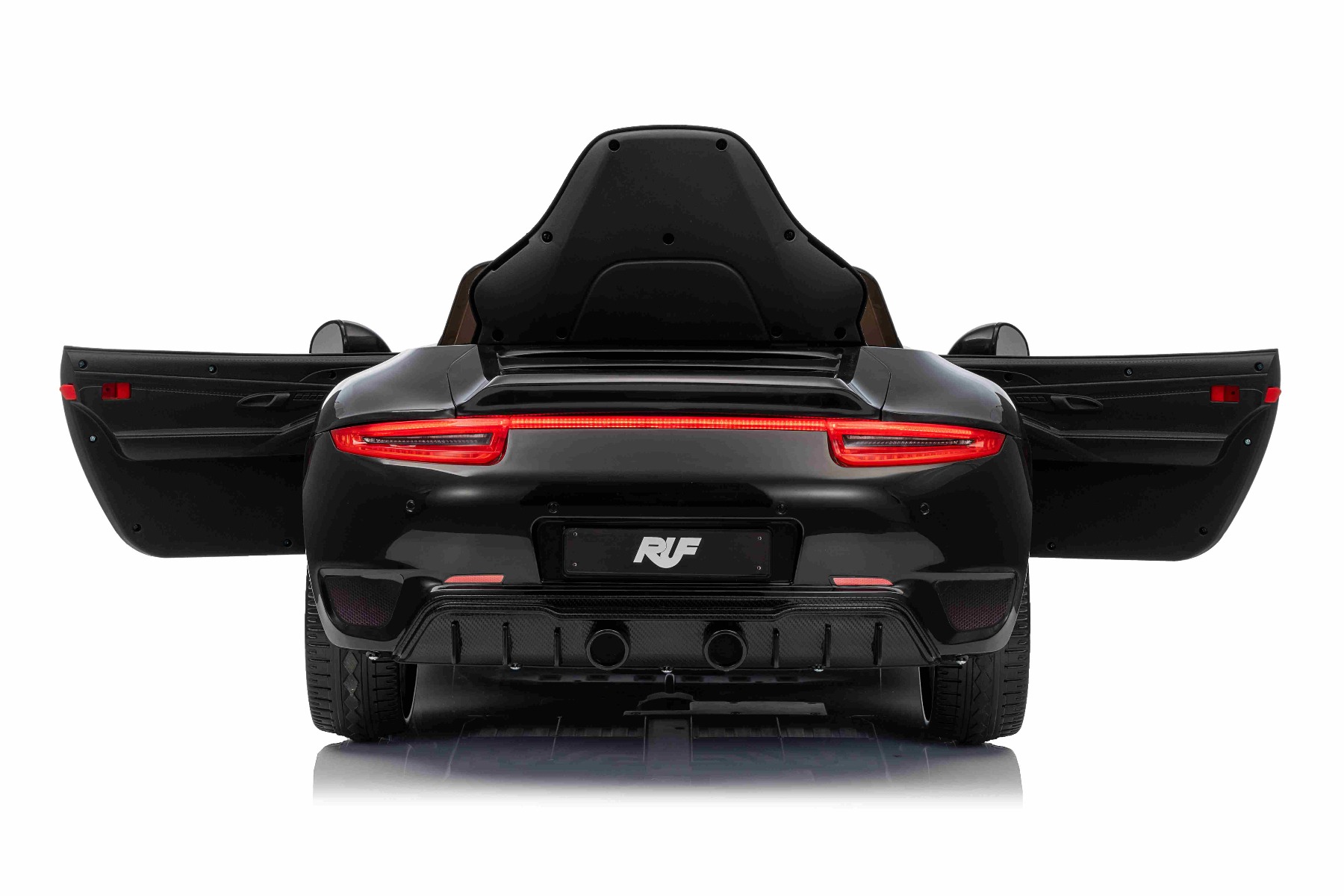 Mașină electrică copii RUF GT 12V, negru, Uși care se deschid, Telecomandă 2.4 GHz, Lumini LED față și spate, Intrare USB/Aux, Baterie litiu, Motor 2 X 35W, Licență ORIGINALĂ - imagine 13