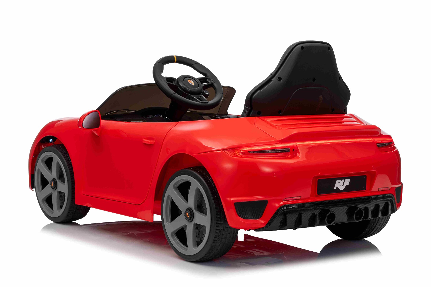 Mașină electrică copii RUF GT 12V, roșu, Uși care se deschid, Telecomandă 2.4 GHz, Lumini LED față și spate, Intrare USB/Aux, Baterie litiu, Motor 2 X 35W, Licență ORIGINALĂ - imagine 3