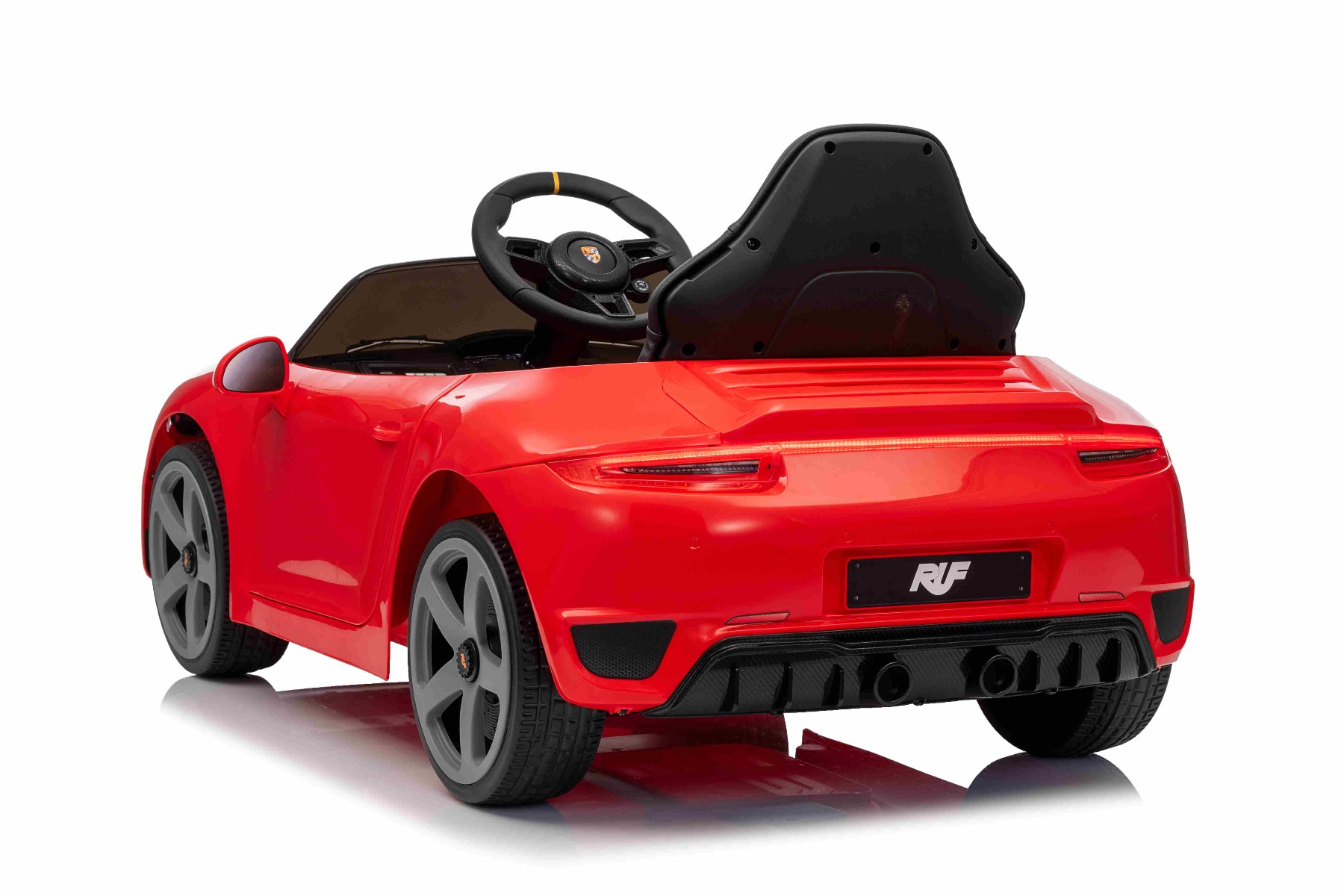 Mașină electrică copii RUF GT 12V, roșu, Uși care se deschid, Telecomandă 2.4 GHz, Lumini LED față și spate, Intrare USB/Aux, Baterie litiu, Motor 2 X 35W, Licență ORIGINALĂ - imagine 4
