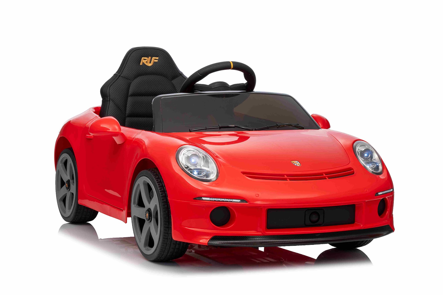 Mașină electrică copii RUF GT 12V, roșu, Uși care se deschid, Telecomandă 2.4 GHz, Lumini LED față și spate, Intrare USB/Aux, Baterie litiu, Motor 2 X 35W, Licență ORIGINALĂ - imagine 10