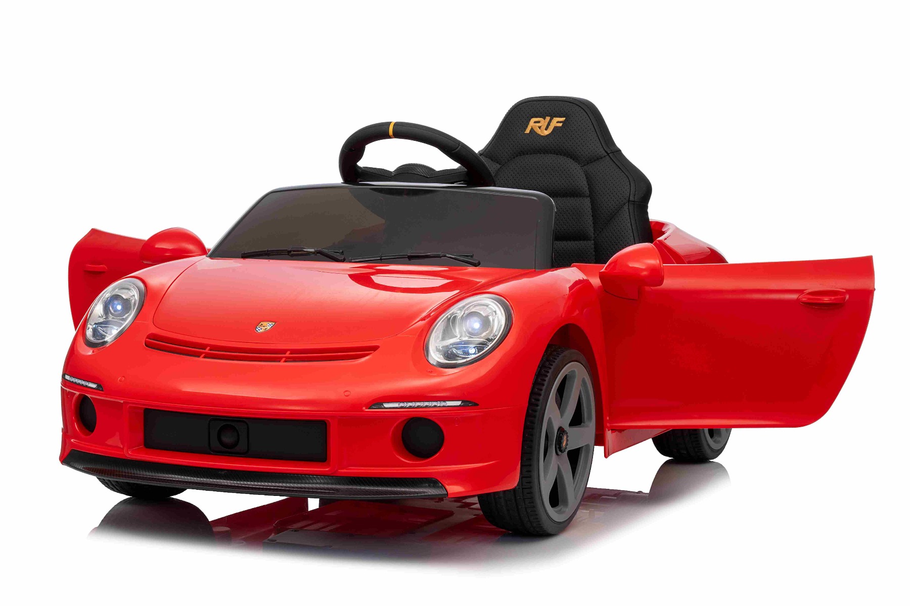 Mașină electrică copii RUF GT 12V, roșu, Uși care se deschid, Telecomandă 2.4 GHz, Lumini LED față și spate, Intrare USB/Aux, Baterie litiu, Motor 2 X 35W, Licență ORIGINALĂ - imagine 12