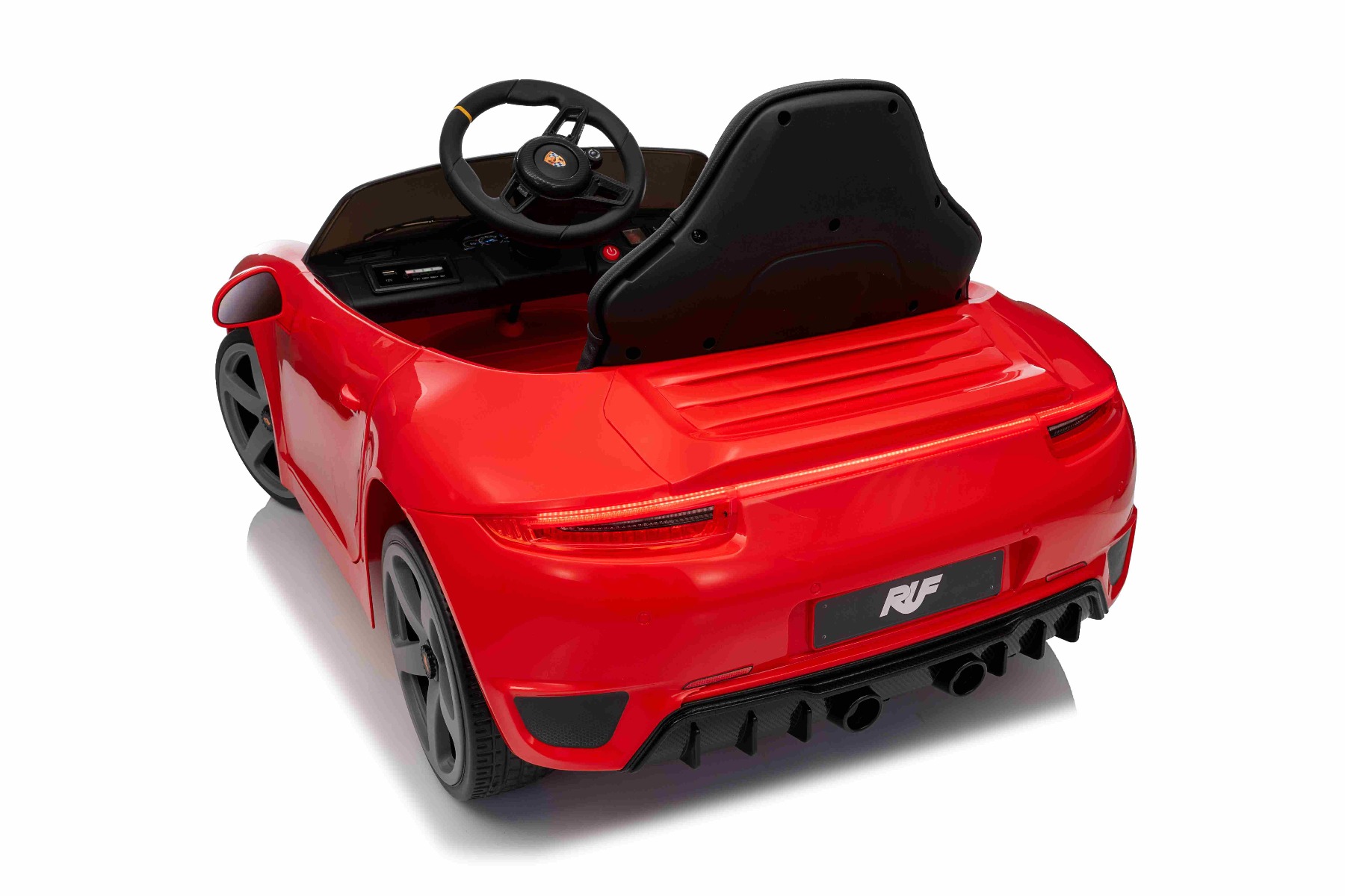 Mașină electrică copii RUF GT 12V, roșu, Uși care se deschid, Telecomandă 2.4 GHz, Lumini LED față și spate, Intrare USB/Aux, Baterie litiu, Motor 2 X 35W, Licență ORIGINALĂ - imagine 22