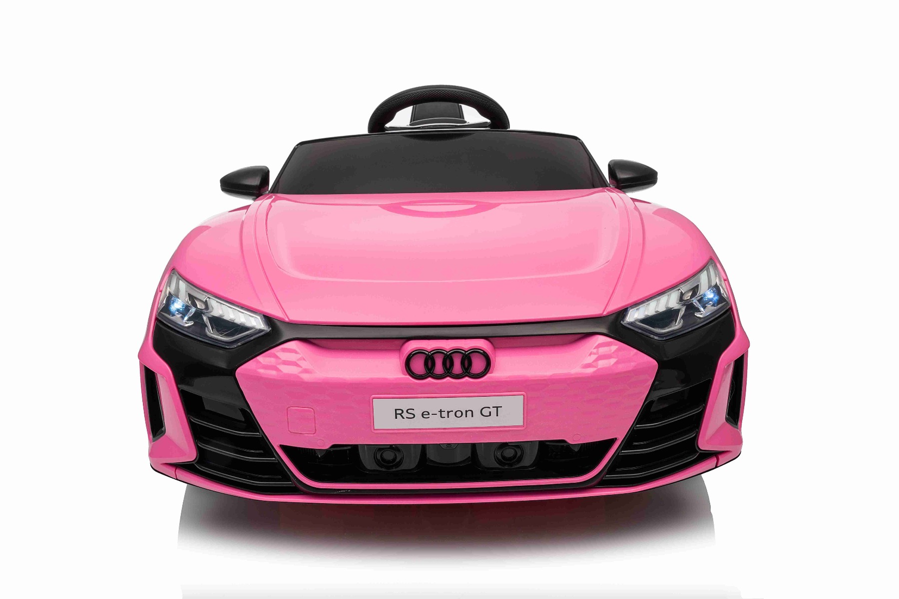 Maşinuţa electrica copii Audi RS E-tron GT 12V, roz, scaun lat, telecomandă 2.4 GHz, intrare USB / AUX, Bluetooth, suspensie, baterie litiu, lumini LED, motor 2 x 25W, licență ORIGINALĂ - imagine 9