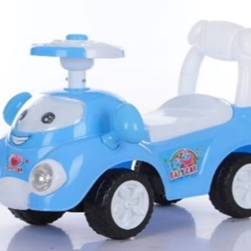 Masinuta pentru copii – cu lumina si muzica, roti plastic – Usor de asamblat – BLUE