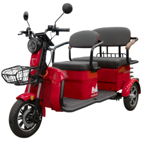 TRICICLU ELECTRIC PERSOANE BANCHETA DUBLA SCORILO TRP1200 – Rosu