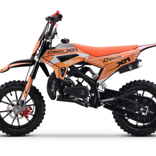 Motocicletă pe benzină pentru copii CROSS XM portocaliu – 50cmc