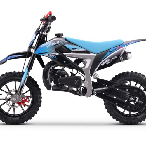 Motocicletă pe benzină pentru copii CROSS SX Albastru – 50cmc