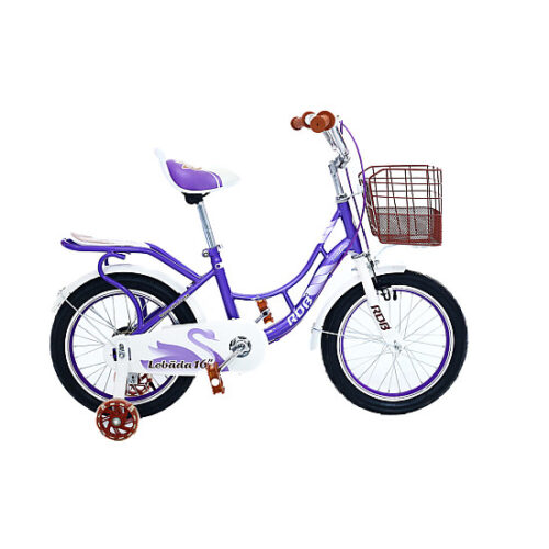 Bicicletă copii RDB LEBĂDA 16 Inch cu coșuleț și roți ajutătoare
