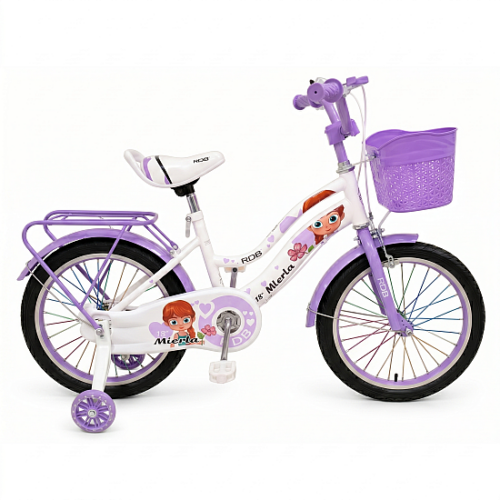 Bicicleta copii pentru fete RDB Mierla, 18 inch, mov