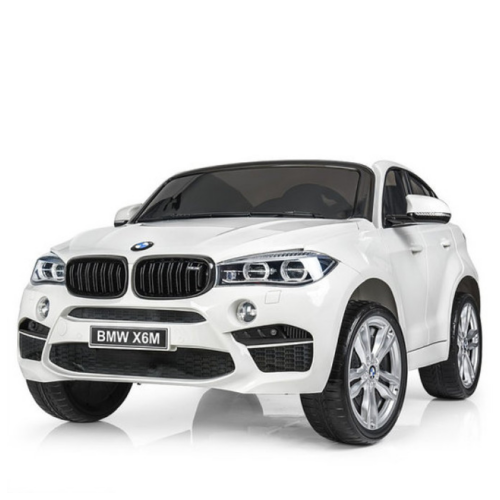 Masinuta electrica pentru copii BMW X6M (2168) XXL cu 2 locuri, Alb