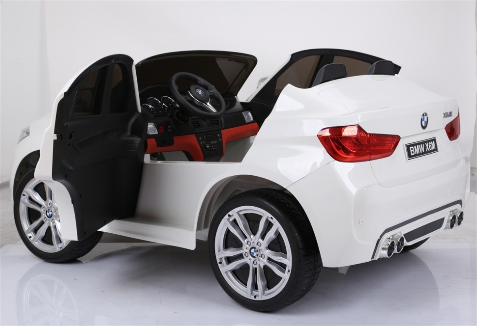 Masinuta electrica pentru copii BMW X6M (2168) XXL cu 2 locuri, Alb - imagine 2