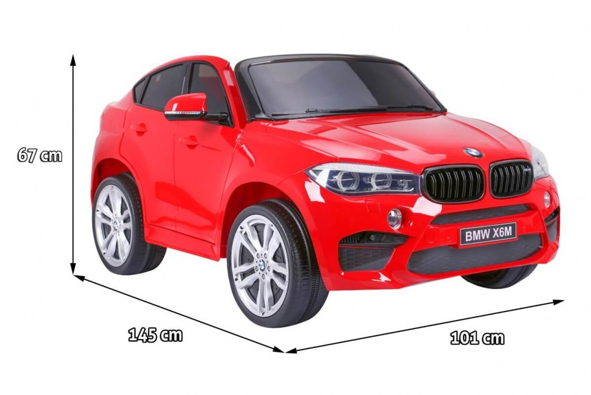 Masinuta electrica pentru copii BMW X6M (2168) XXL cu 2 locuri, Rosu - imagine 2