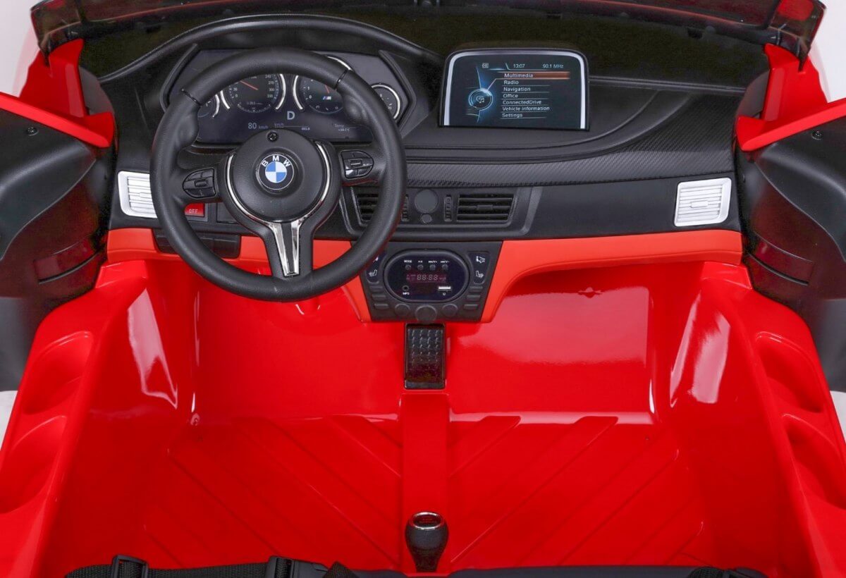 Masinuta electrica pentru copii BMW X6M (2168) XXL cu 2 locuri, Rosu - imagine 6