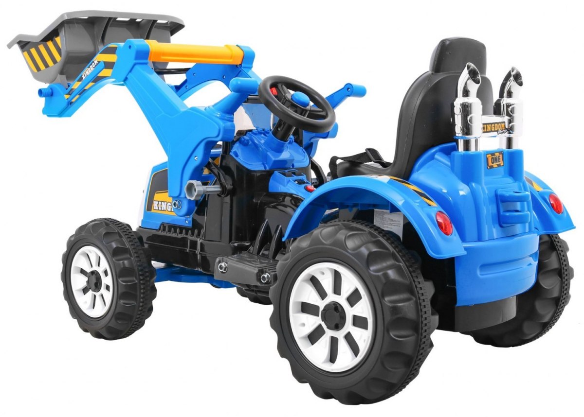 Tractor electric pentru copii cu cupa (328) Albastru - imagine 7