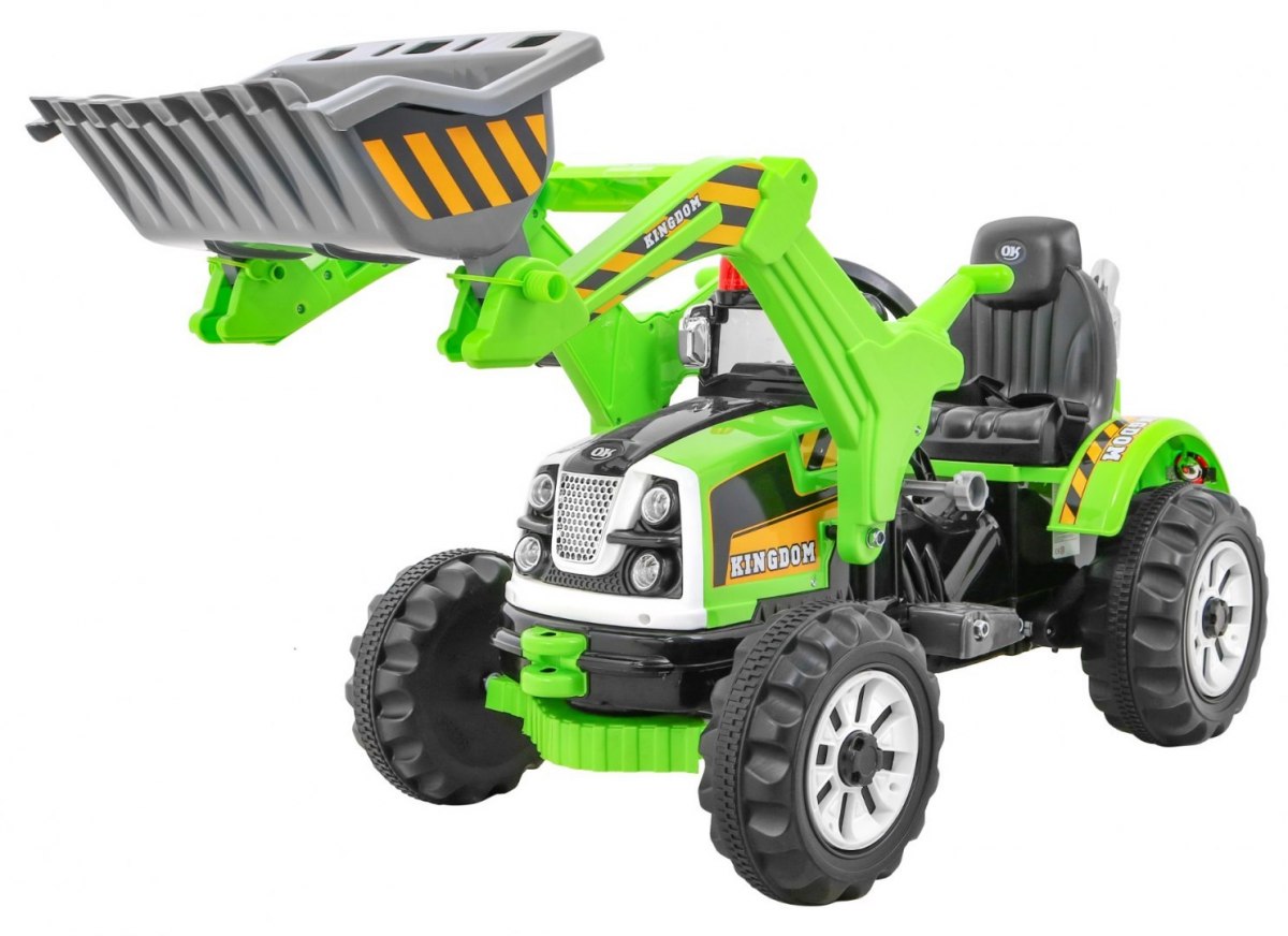 Tractor electric pentru copii cu cupa (328) Verde