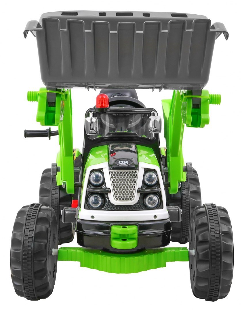 Tractor electric pentru copii cu cupa (328) Verde - imagine 5