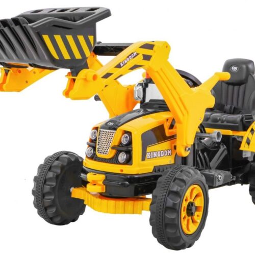 Tractor electric pentru copii cu cupa (328) Galben