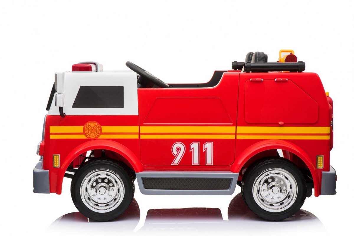 Masinuta electrica pentru copii de POMPIERI cu 2 locuri (911) Rosu - imagine 3