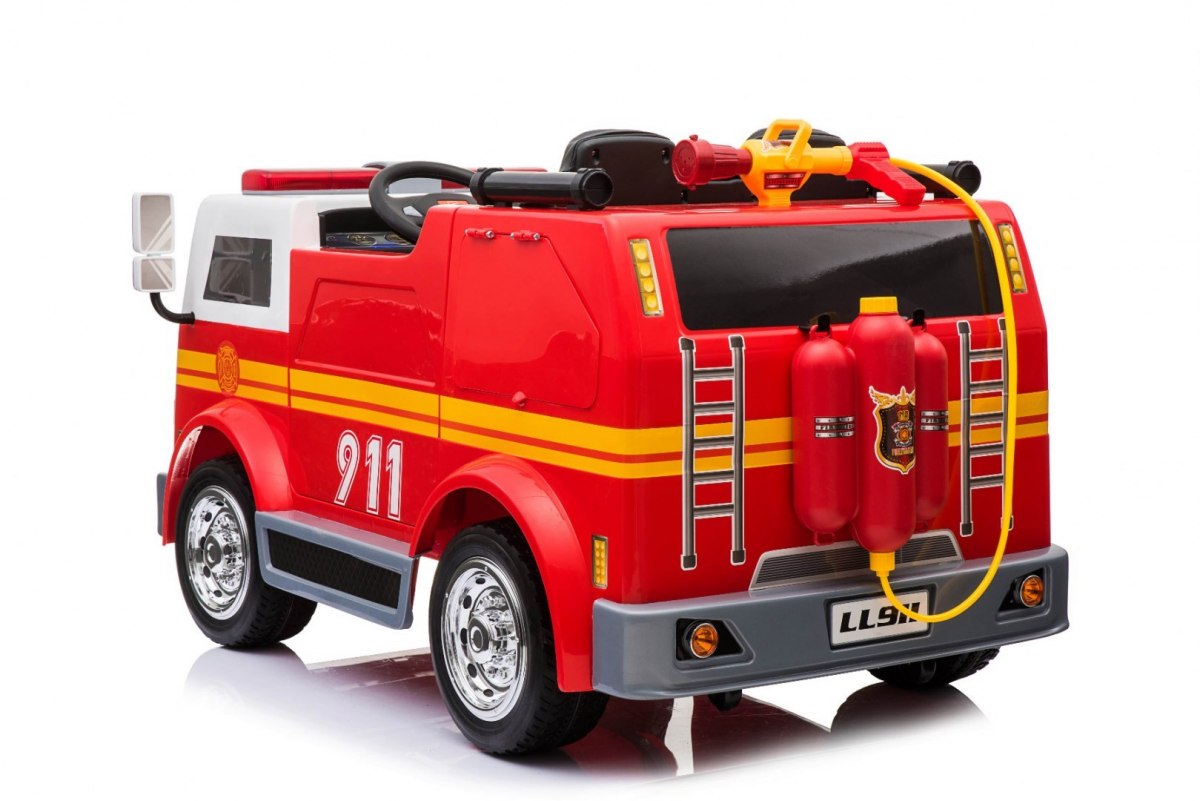 Masinuta electrica pentru copii de POMPIERI cu 2 locuri (911) Rosu - imagine 4