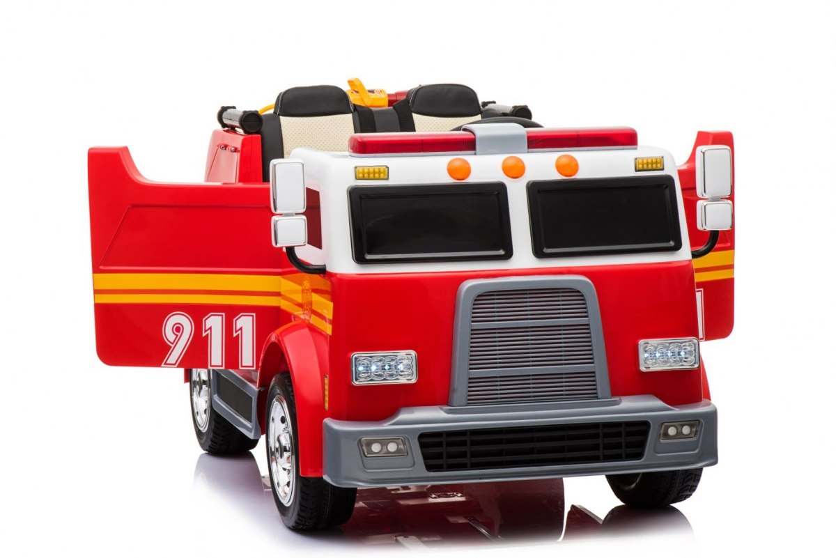 Masinuta electrica pentru copii de POMPIERI cu 2 locuri (911) Rosu - imagine 5