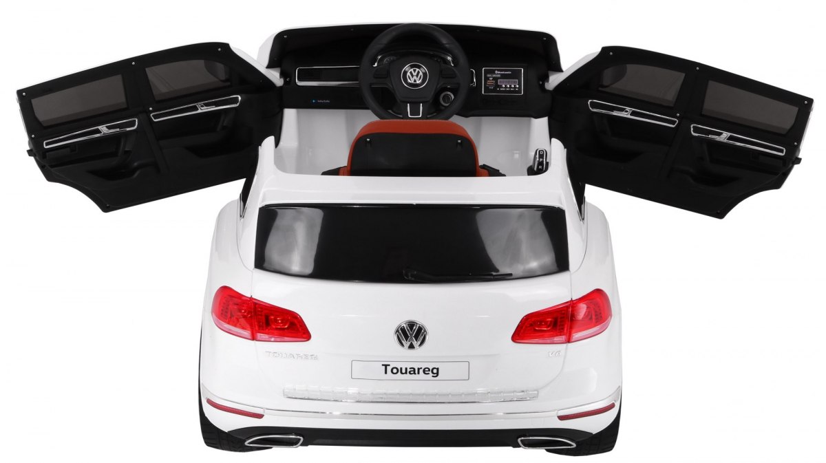 MAȘINUȚĂ ELECTRICĂ PENTRU COPII VOLKSWAGEN TOUAREG LUCIOS alb - imagine 2