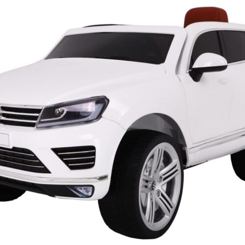 MAȘINUȚĂ ELECTRICĂ PENTRU COPII VOLKSWAGEN TOUAREG LUCIOS alb
