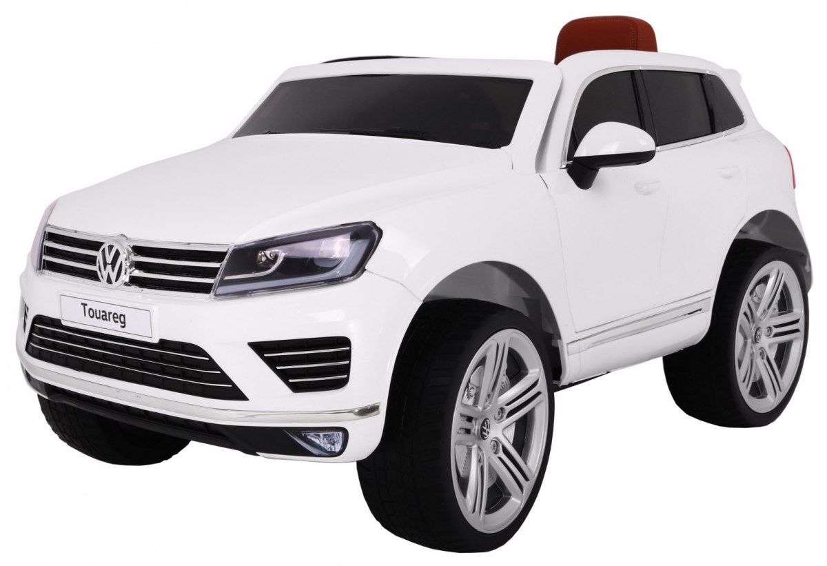 MAȘINUȚĂ ELECTRICĂ PENTRU COPII VOLKSWAGEN TOUAREG LUCIOS alb