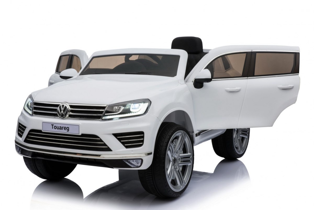 MAȘINUȚĂ ELECTRICĂ PENTRU COPII VOLKSWAGEN TOUAREG LUCIOS alb - imagine 4
