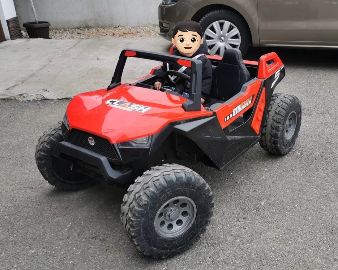 UTV electric pentru 2 copii Buggy XXL FAST EDITION cu viteza maxima 15km/h 500W 24V 4x4 (sx1928-fast) Rosu - imagine 12