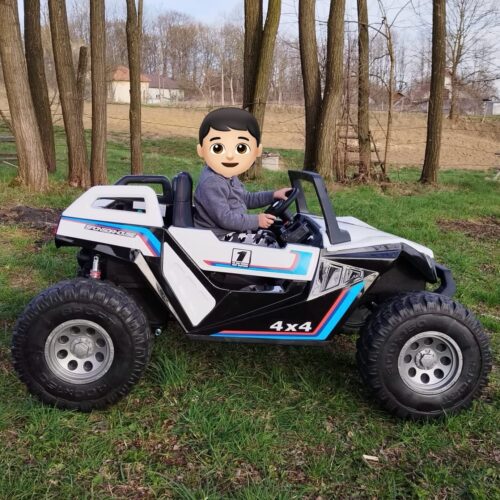 Masinuta electrica pentru copii Buggy XXL cu 2 locuri 24V 400W 4×4 (SX1928) Alb