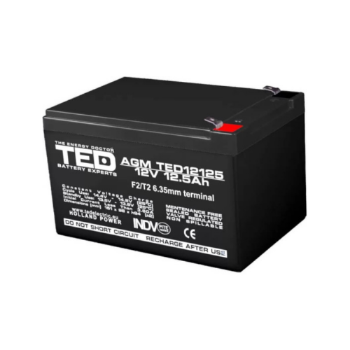 Acumulator pentru masinute electrice 12V/12.5Ah F2 AGM VRLA TED Electric TED12125