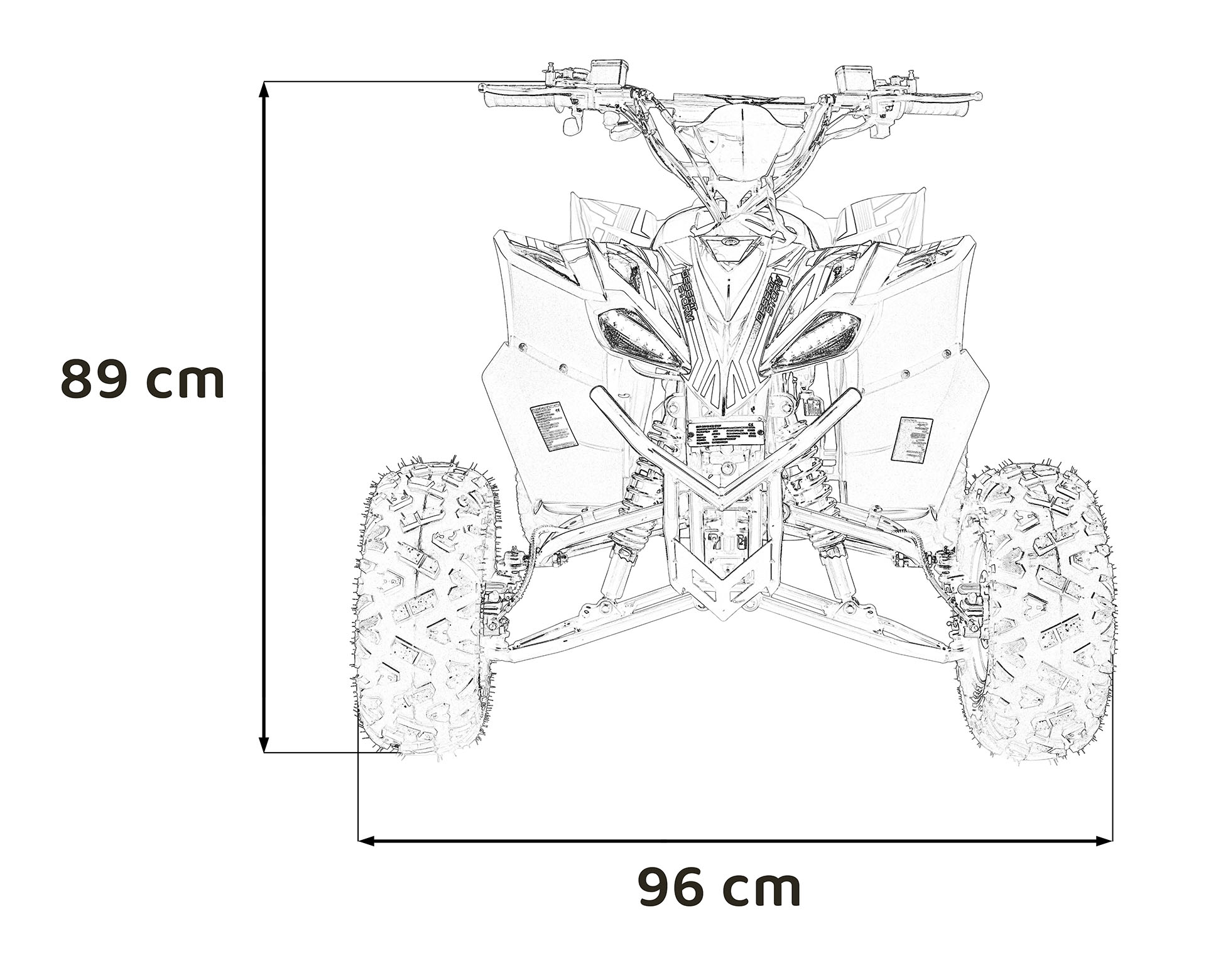 ATV electric pentru copii DESERT STORM LIFT 48V 800W (002) Negru - imagine 10