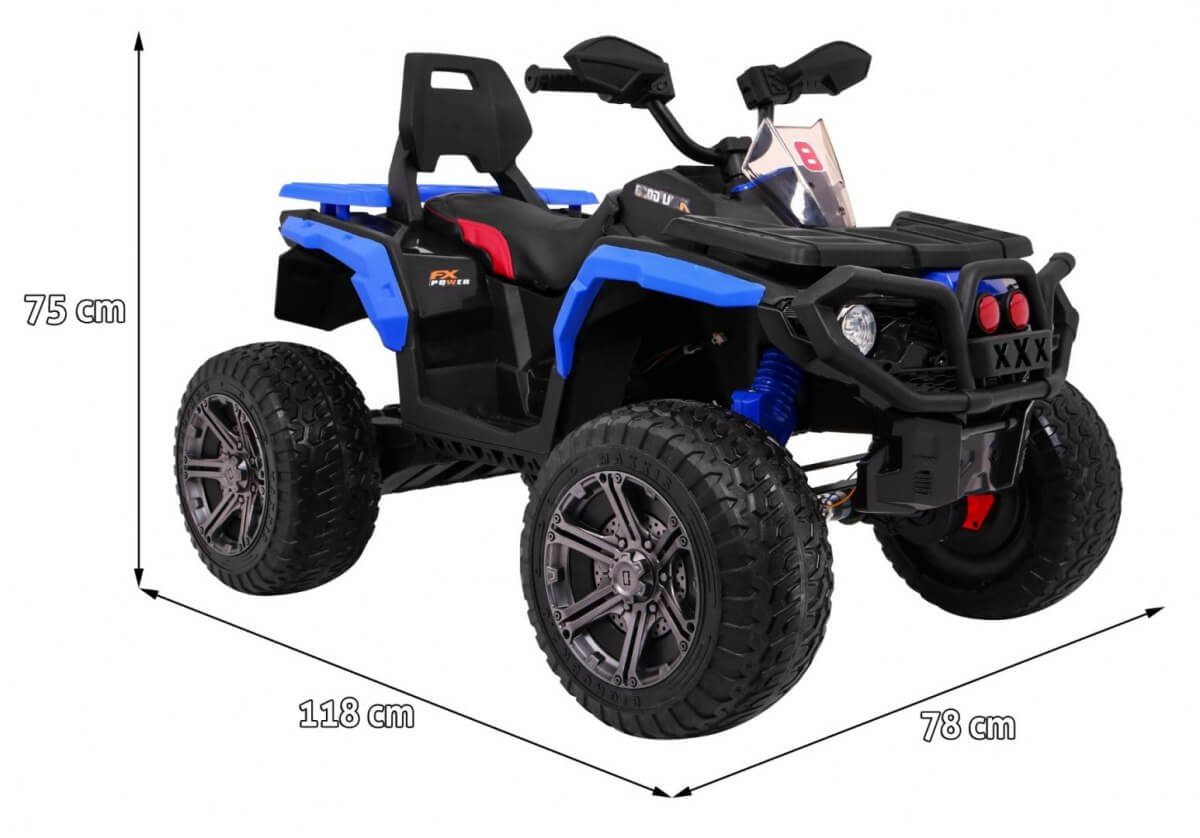 ATV electric pentru copii 4x4 12 volti (3588) Albastru - imagine 2