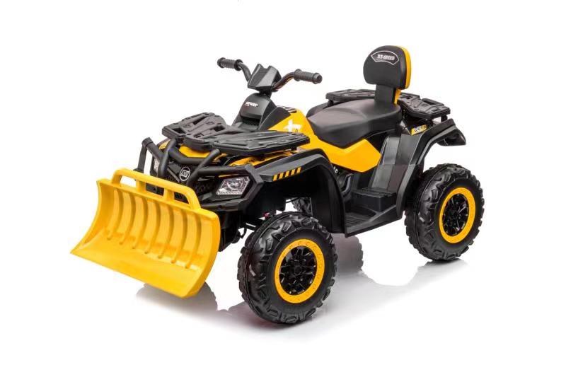 ATV electric pentru copii cu 2 locuri XT-SPEED FAST EDITION 320W 24V 4x4 cu viteza maxima 9km/h si cu cupa detasabila (s615) Galben