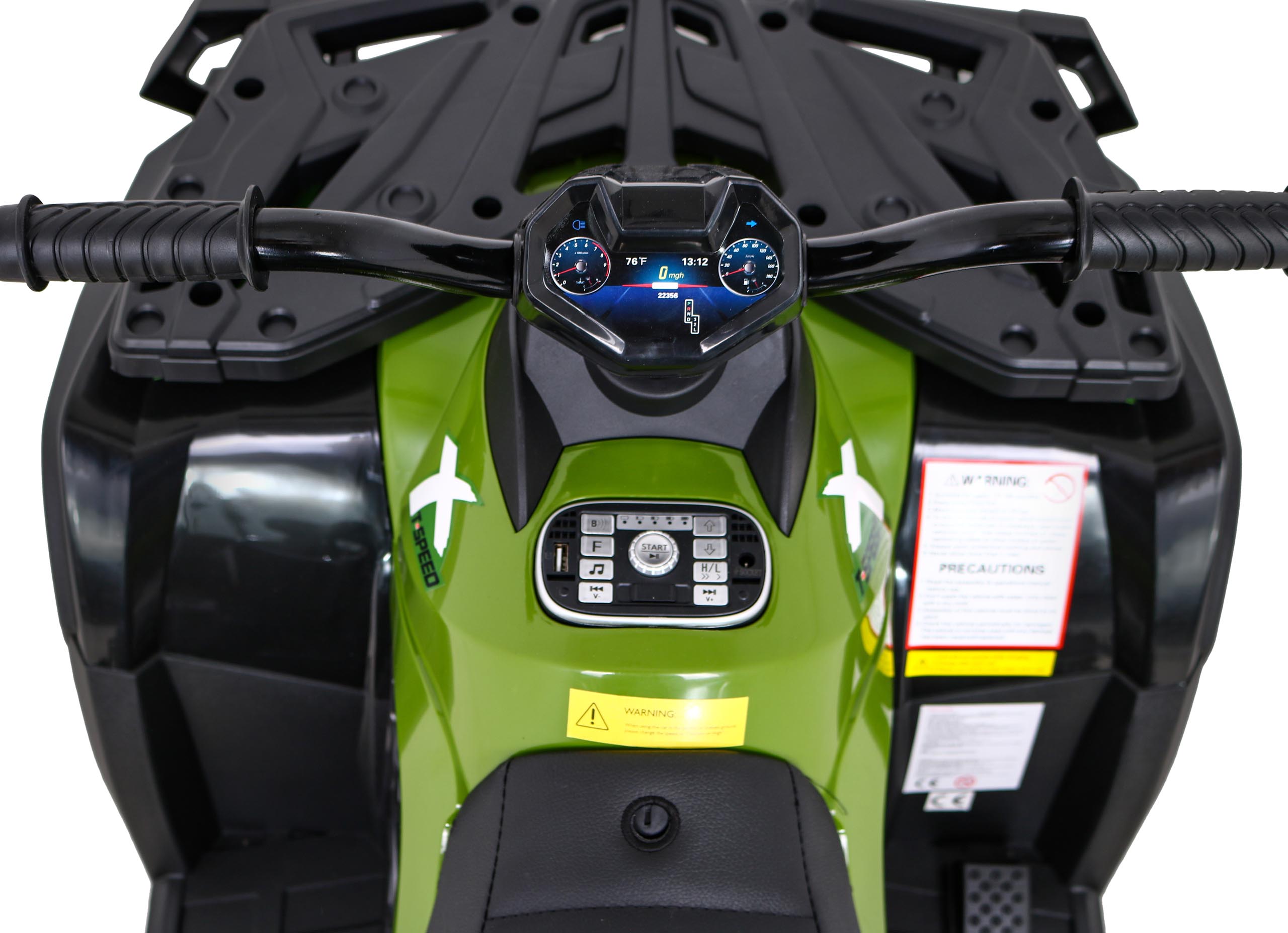 ATV electric pentru copii cu 2 locuri XT-SPEED FAST EDITION 320W 24V 4x4, cu cupa detasabila (S615) Verde - imagine 5