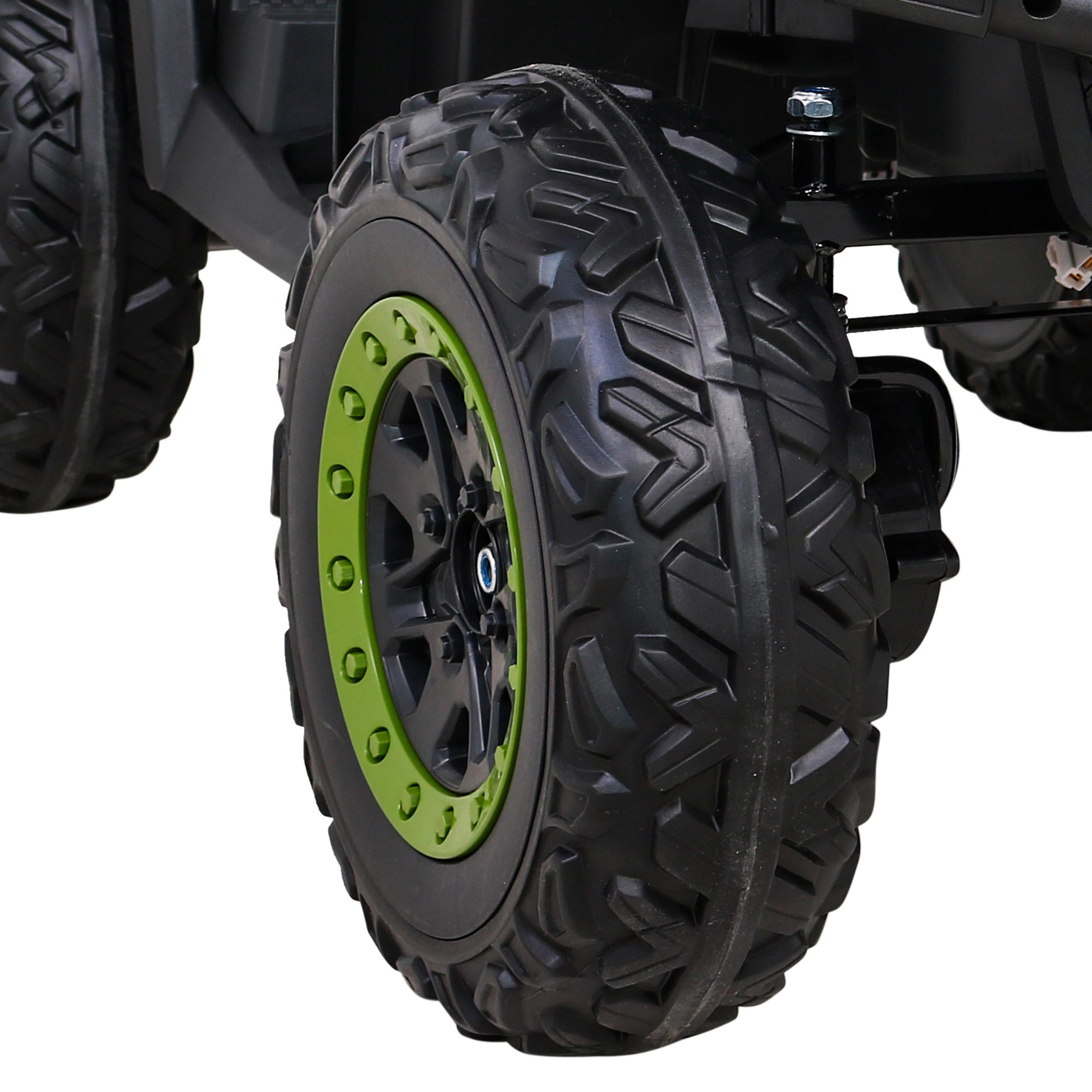 ATV electric pentru copii cu 2 locuri XT-SPEED FAST EDITION 320W 24V 4x4, cu cupa detasabila (S615) Verde - imagine 11