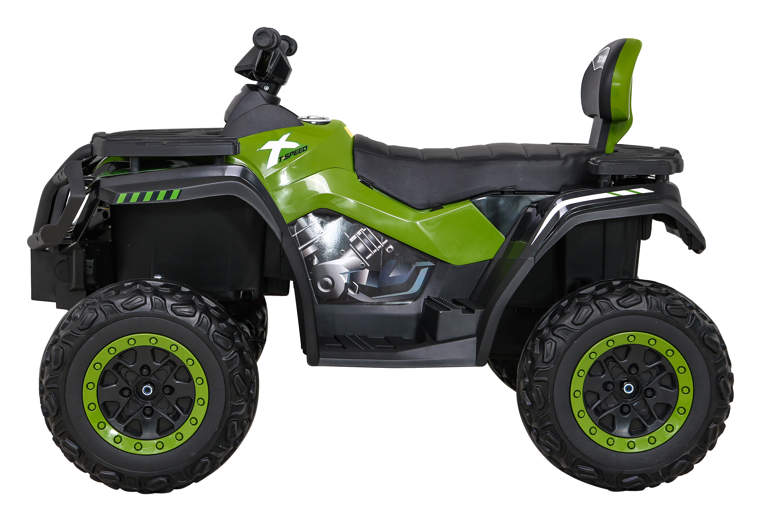 ATV electric pentru copii cu 2 locuri XT-SPEED FAST EDITION 320W 24V 4x4, cu cupa detasabila (S615) Verde - imagine 9