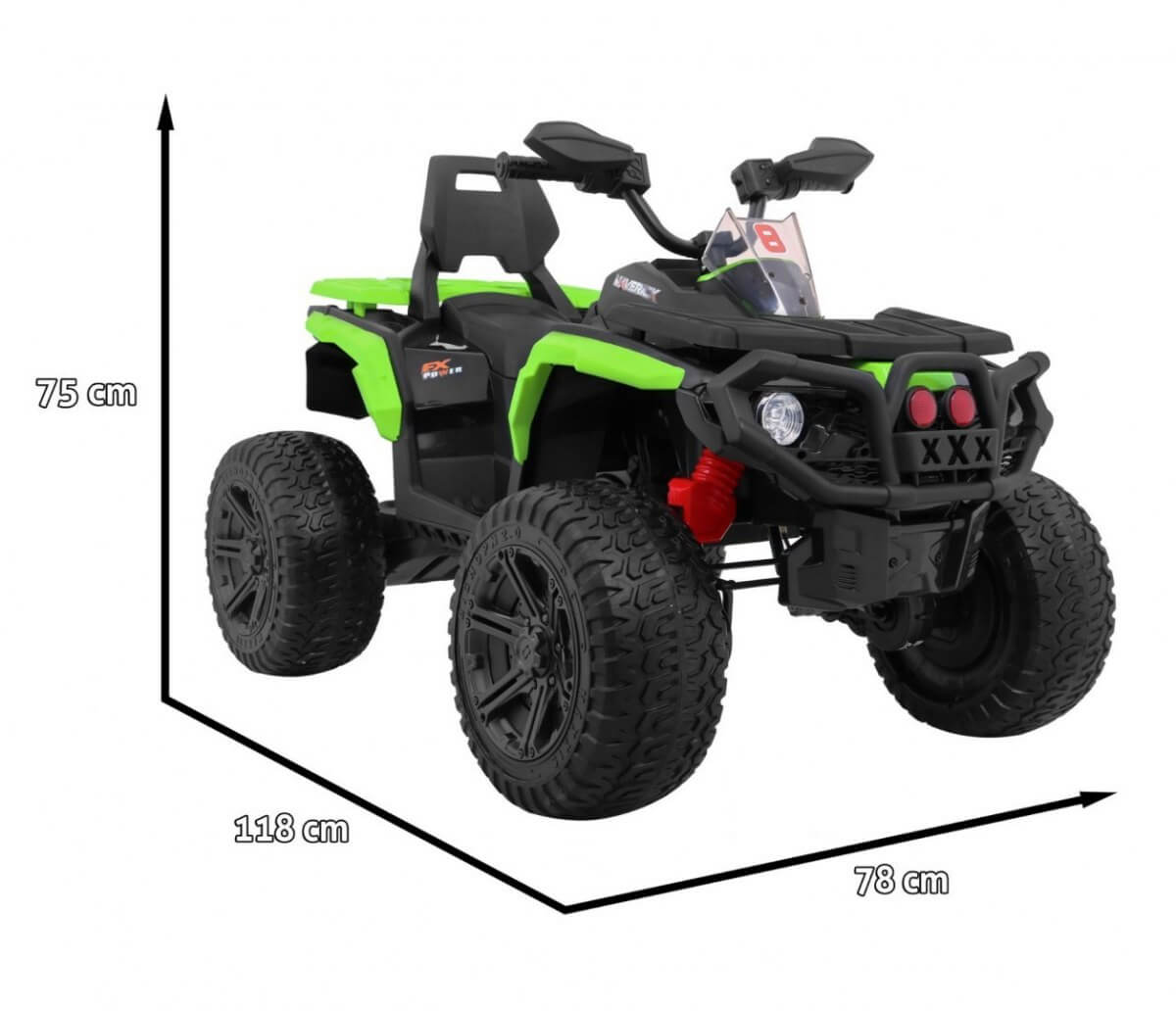 ATV electric pentru copii 4x4 12 volti (3588) Verde - imagine 2