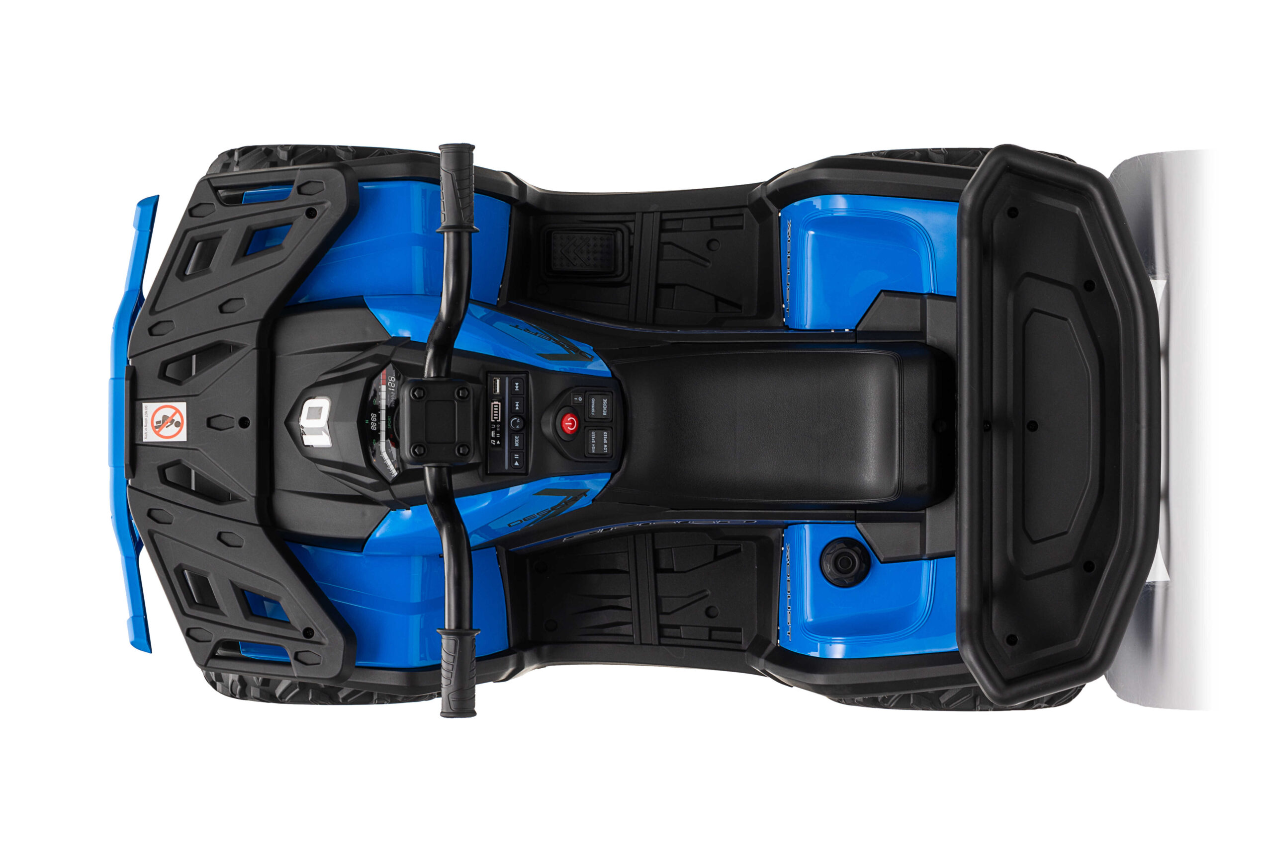 ATV electric pentru copii Mini Desert 12V 4x4 Albastru, telecomanda parentala, Bluetooth - imagine 5