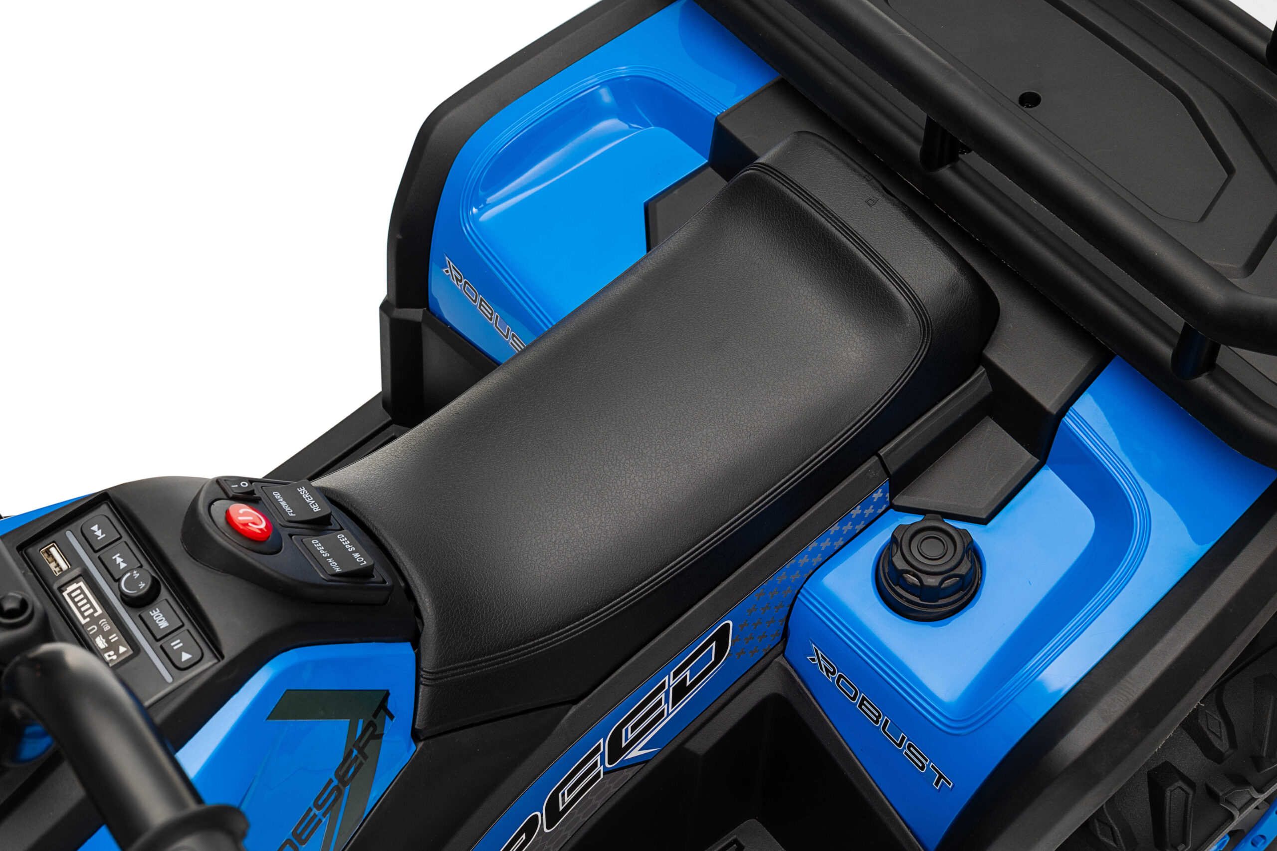 ATV electric pentru copii Mini Desert 12V 4x4 Albastru, telecomanda parentala, Bluetooth - imagine 4