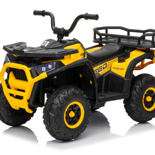 ATV electric pentru copii Mini Desert 12V 4×4 Galben, telecomanda parentala, Bluetooth