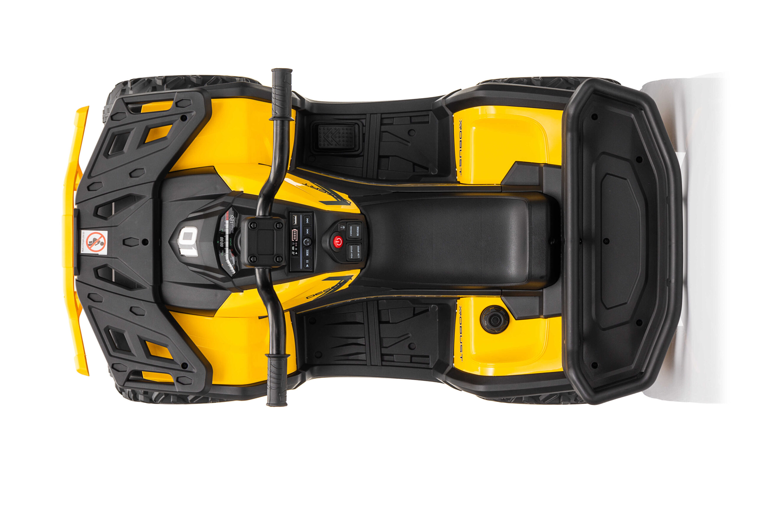 ATV electric pentru copii Mini Desert 12V 4x4 Galben, telecomanda parentala, Bluetooth - imagine 6