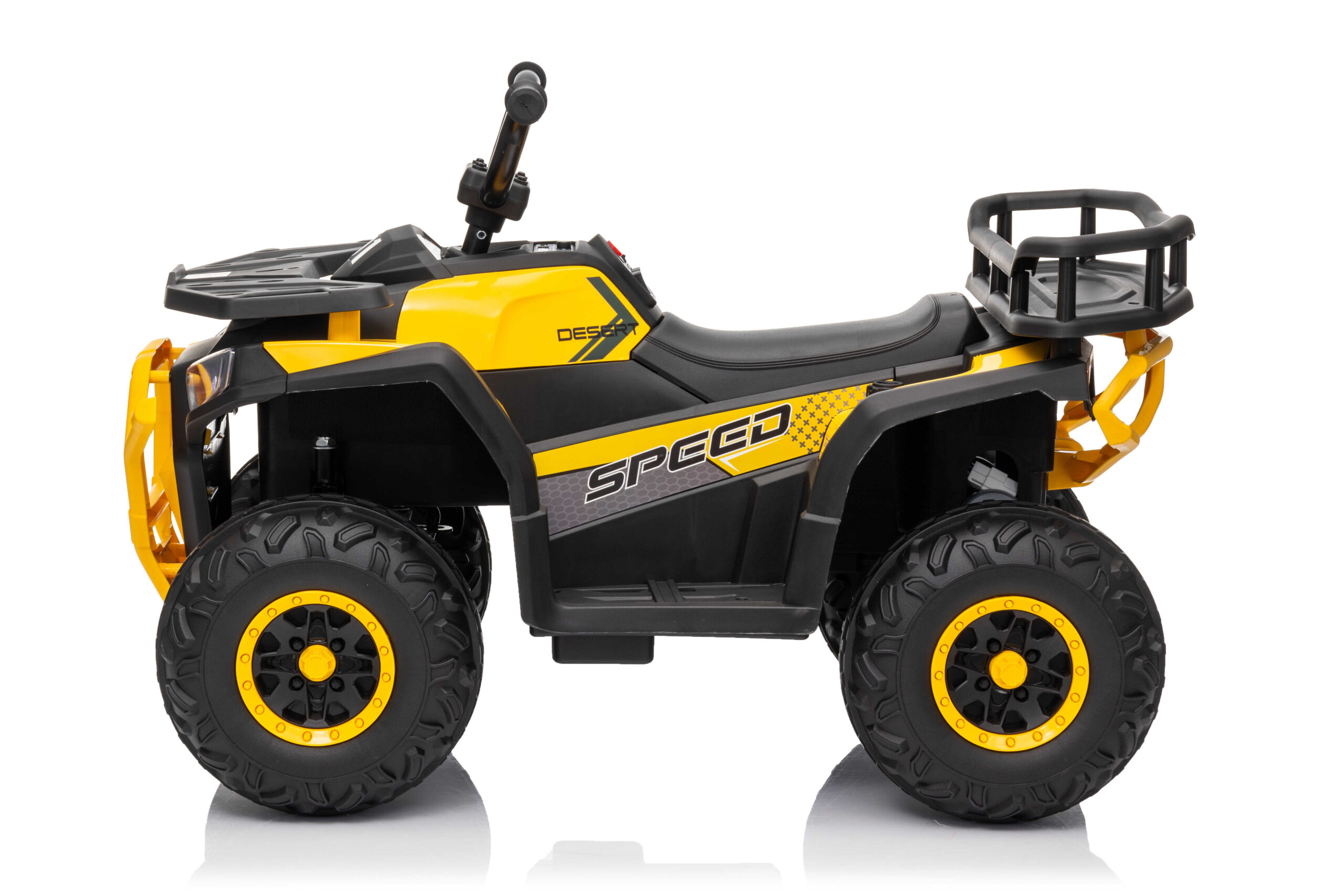 ATV electric pentru copii Mini Desert 12V 4x4 Galben, telecomanda parentala, Bluetooth - imagine 2
