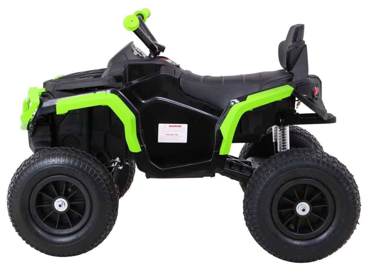 ATV ELECTRIC PENTRU COPII (0906 AIR) cu roti gonflabile Negru/Verde - imagine 4