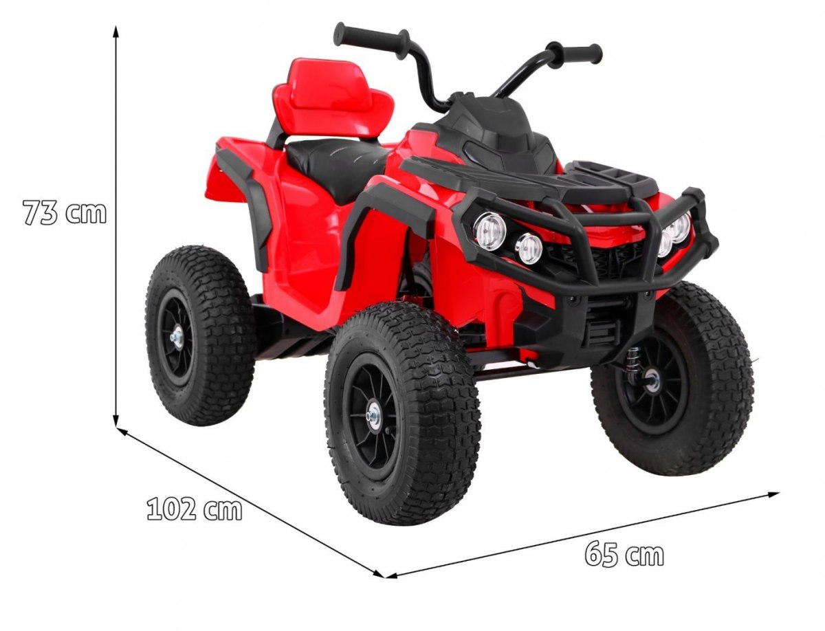 ATV ELECTRIC PENTRU COPII (0906 AIR) cu roti gonflabile Rosu - imagine 2