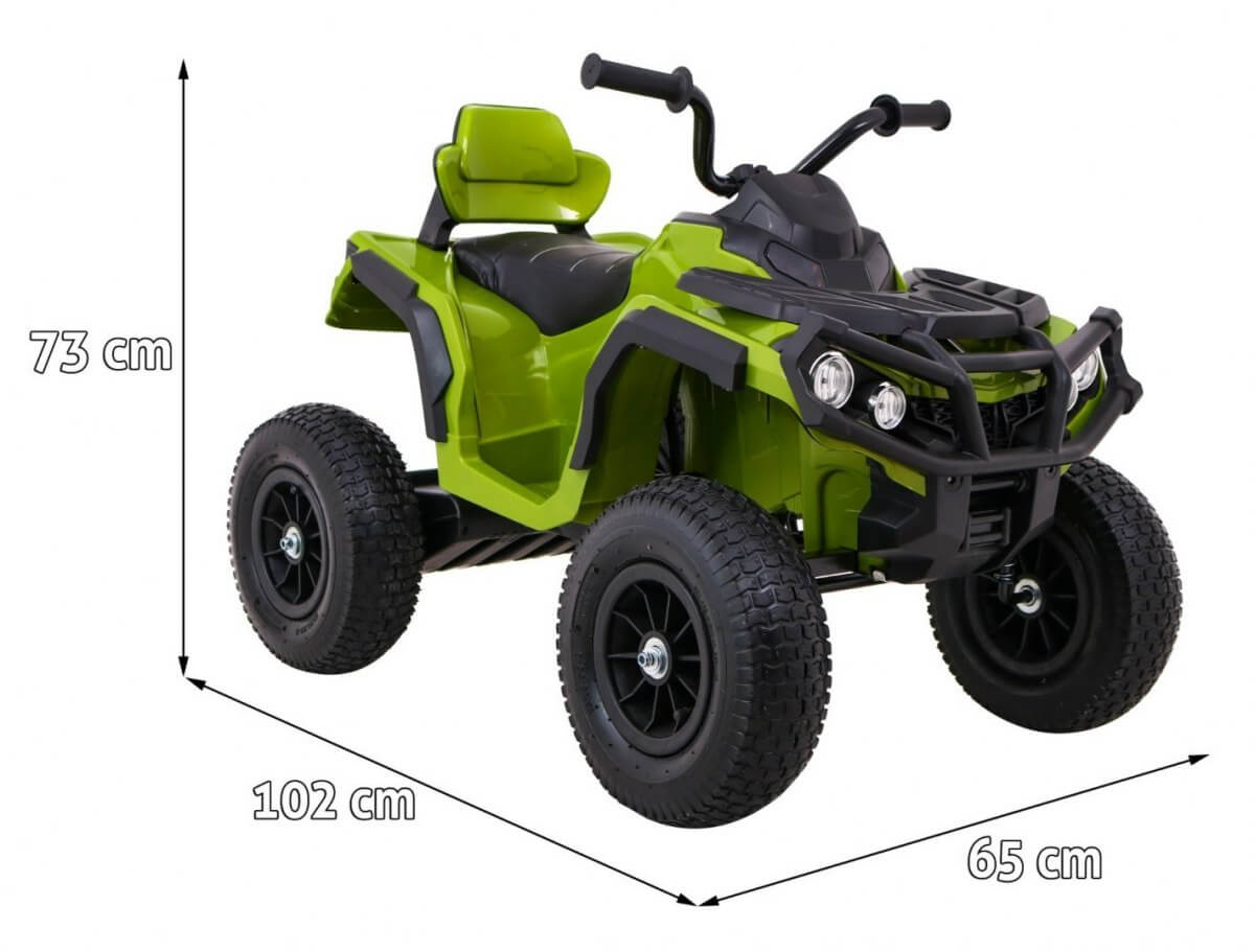 ATV ELECTRIC PENTRU COPII (0906 AIR) cu roti gonflabile Verde - imagine 2