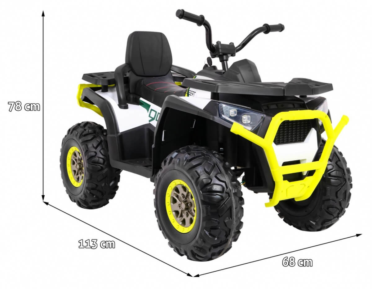 ATV electric pentru copii cu Telecomanda Desert 900 4x4 (XMX607) Alb - imagine 2
