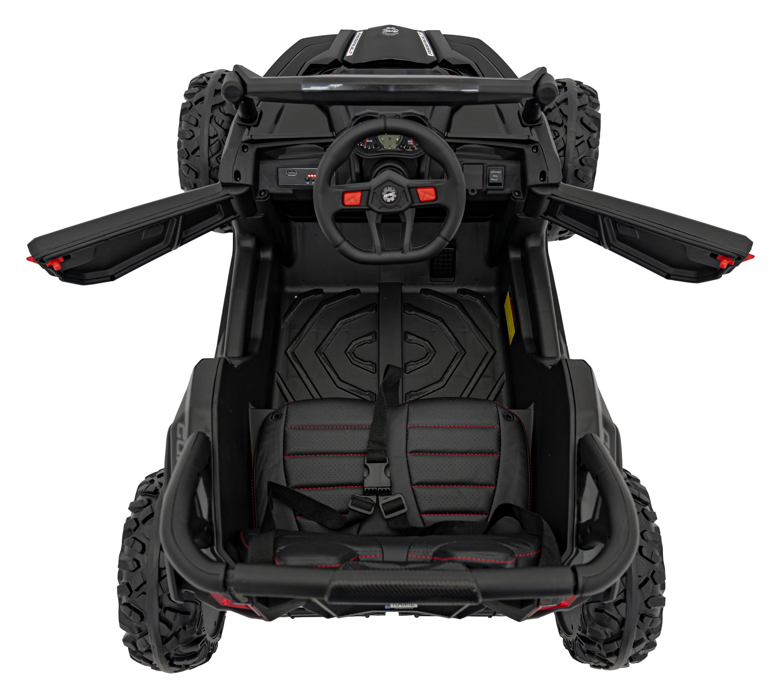 UTV electric pentru copii DEFEND 4x4 (105) Negru - imagine 7